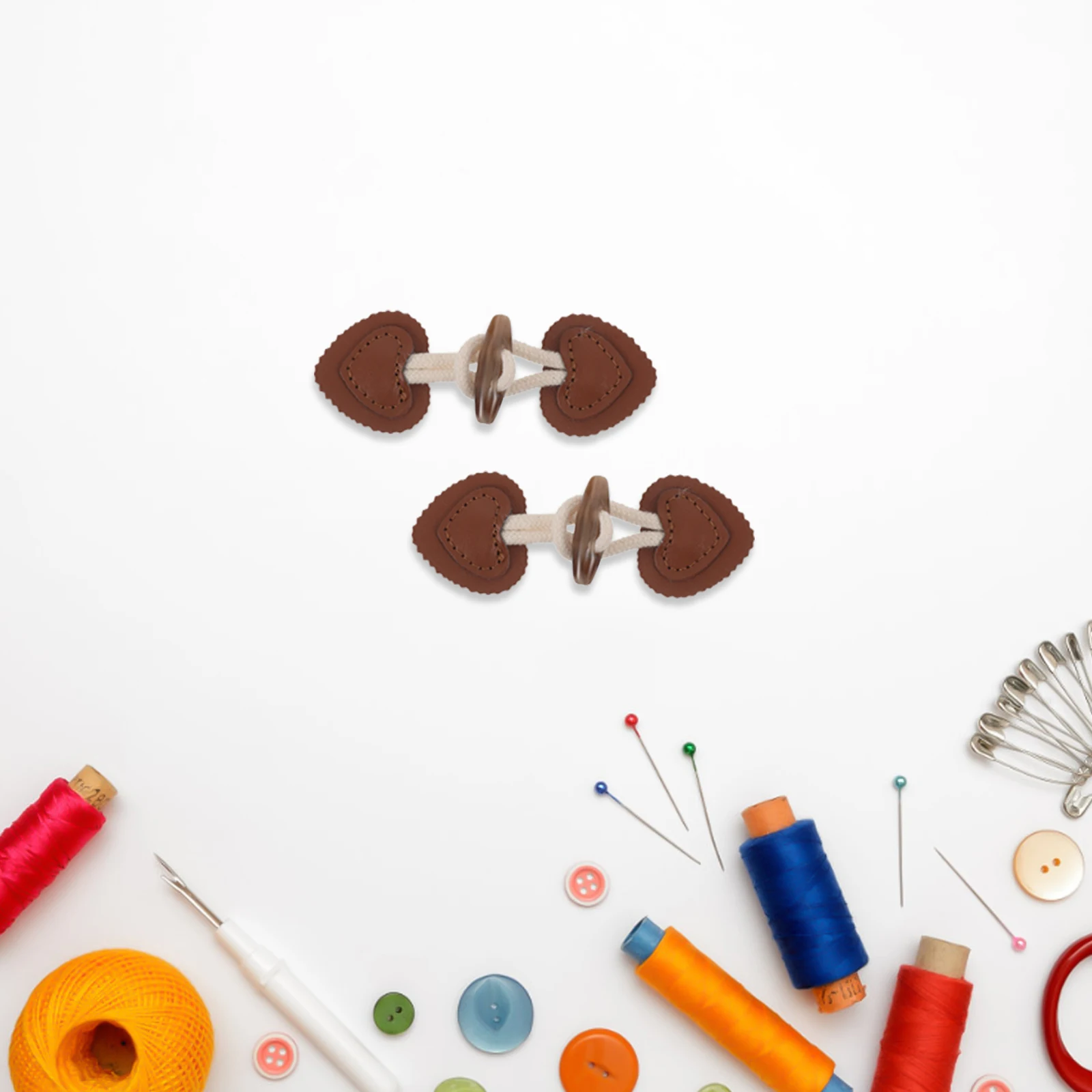 

8 Pcs Horn Buckle Light Brown Small Size Toggle Closure Buttons for Coats Jackets Garments Sewing Snaps Fasteners