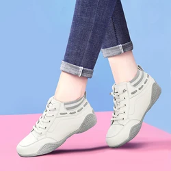 Brand Women's Shoes Genuine Leather Work Outdoor Running Women Luxury Casual Shoes Trekking Footwear Sneaker Sports Student