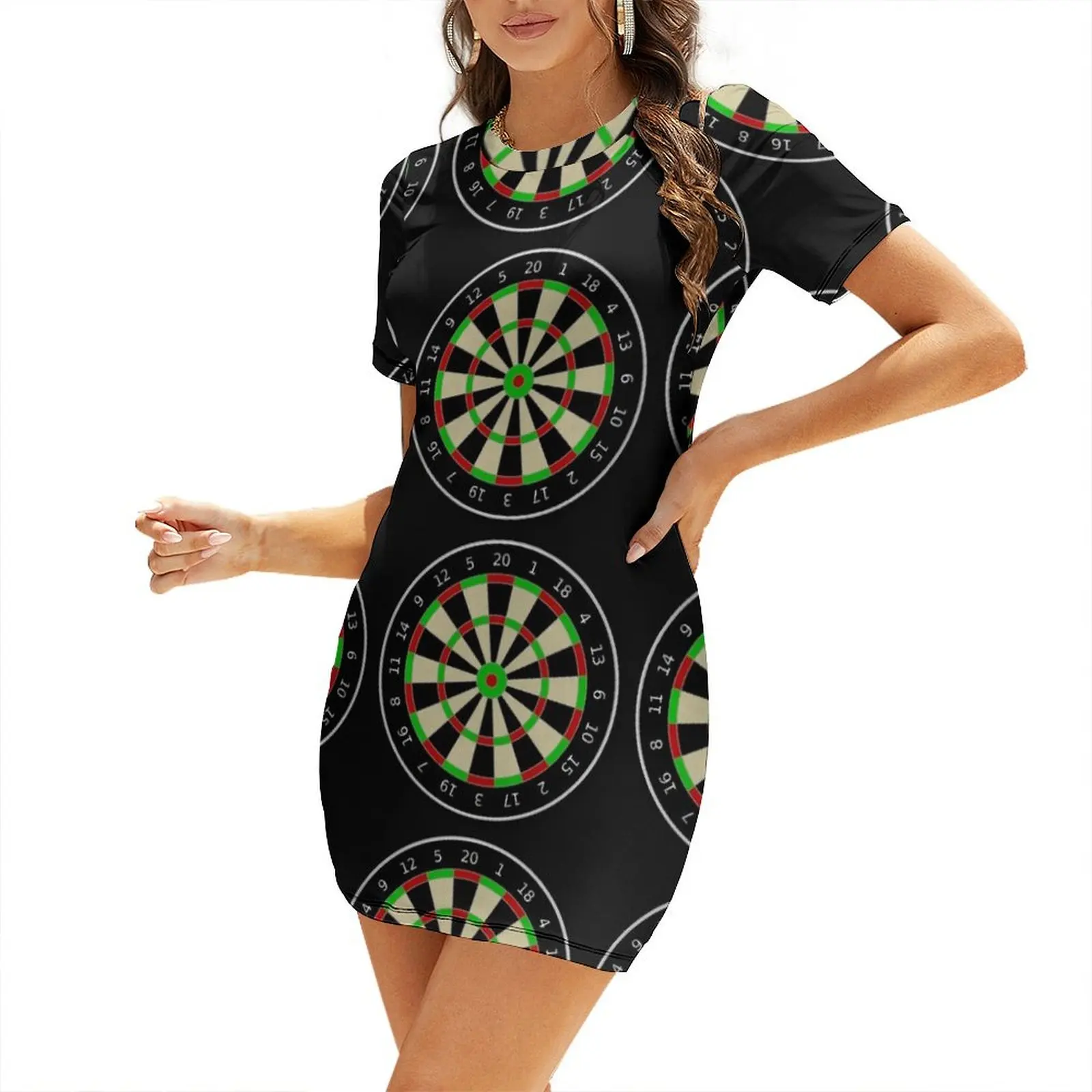 

Dartboard Short Sleeved Dress prom dresses Women's dresses Dress