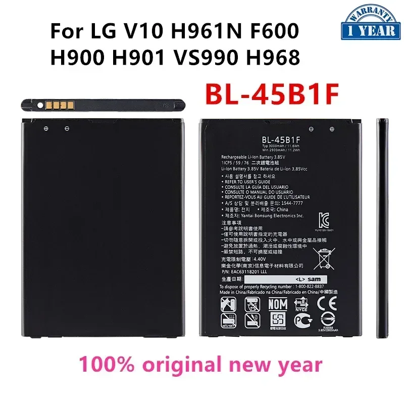 

Original BL-45B1F 3000mAh Replacement Battery For LG V10 H961N F600 H900 H901 VS990 H968 BL 45B1F Mobile phone Batteries