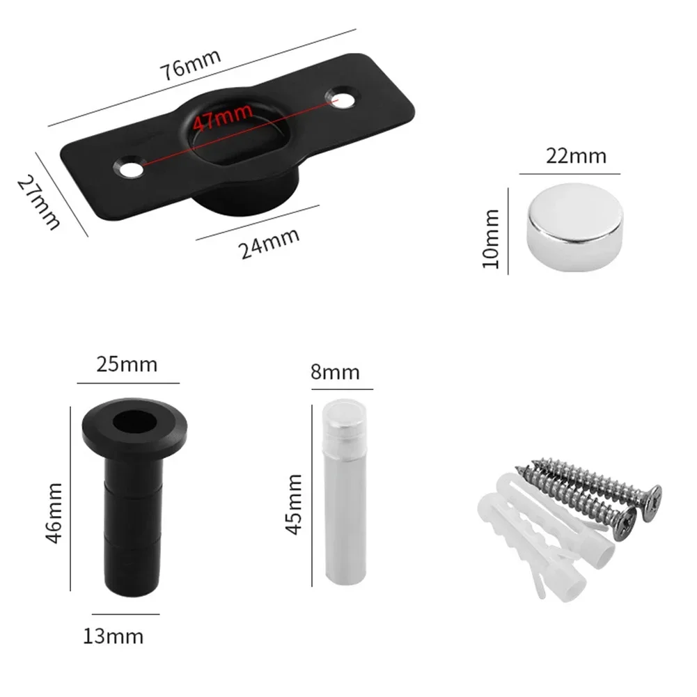 

High Quality Door Stops Door Holder Stainless Steel Ultra-thin Anti-collision Bathroom Block Limiters Door Suction