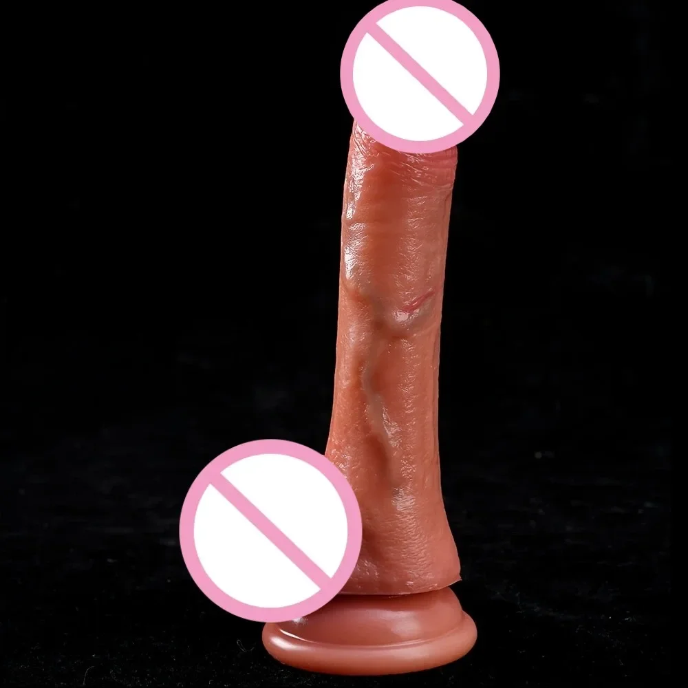Silicone Adult Sex Toys Realistic Dildos for Women Skin Sliding Foreskin Testicles Dildo Anal Vaginal Stimulation Big Penis