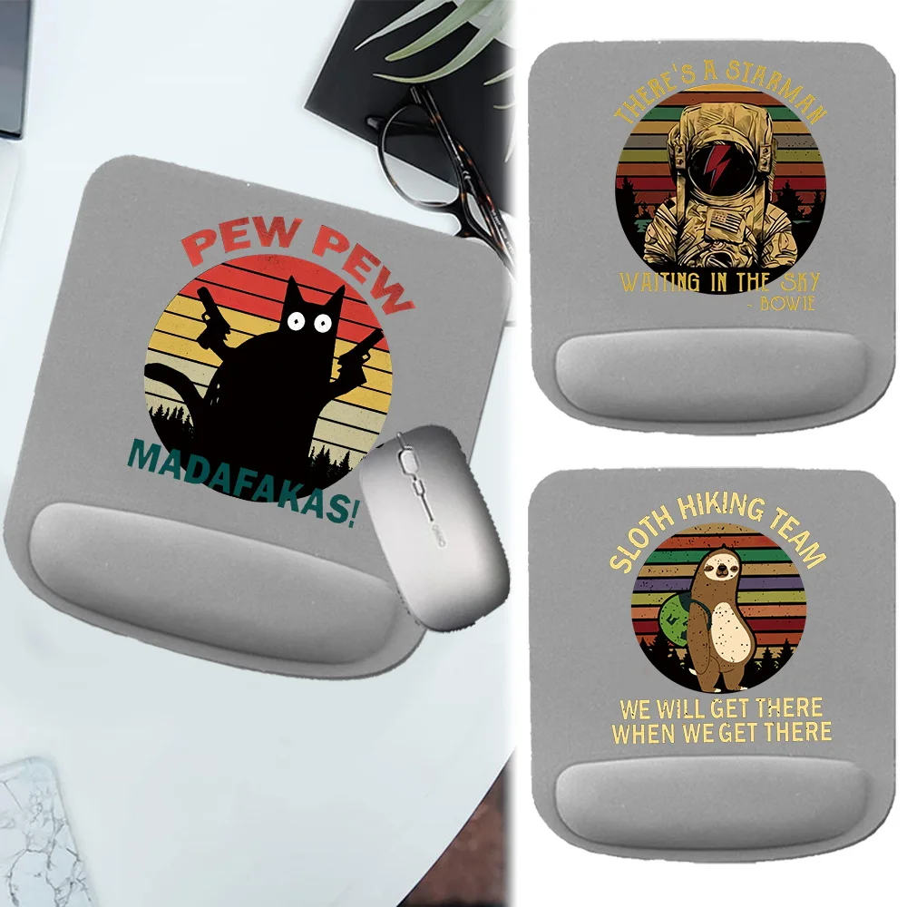 

Коврик для мыши, офисные аксессуары, серия Pew для ПК, ноутбука, компьютера, эргономичный серый нескользящий коврик для запястья, настольный коврик, коврики для мыши