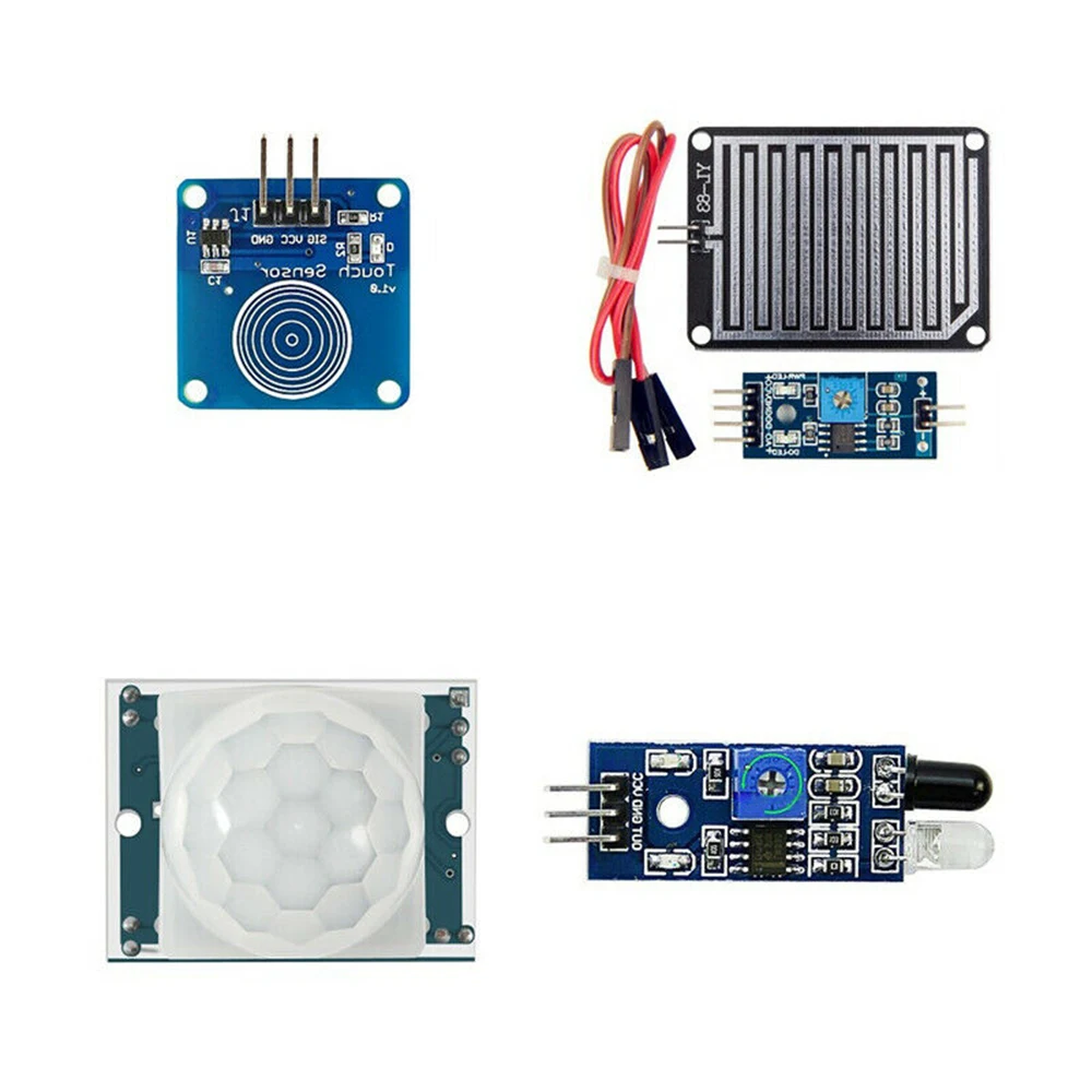 22-in-1 Sensor Module Kit for Arduino and For Raspberry Pi Featuring Soil Moisture Tracking and Obstacle Avoidance