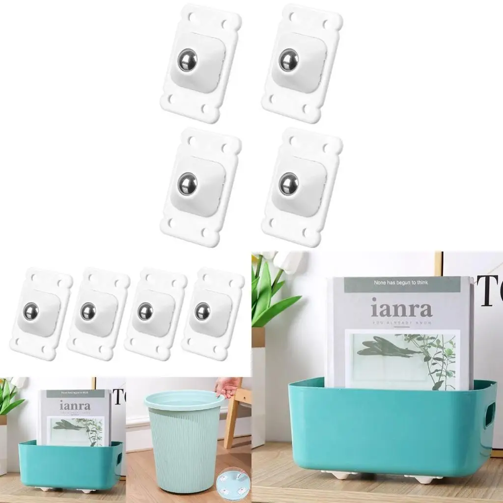 L43A 4pcs Furniture 360-Degree Rotation Paste for Bins Box Can