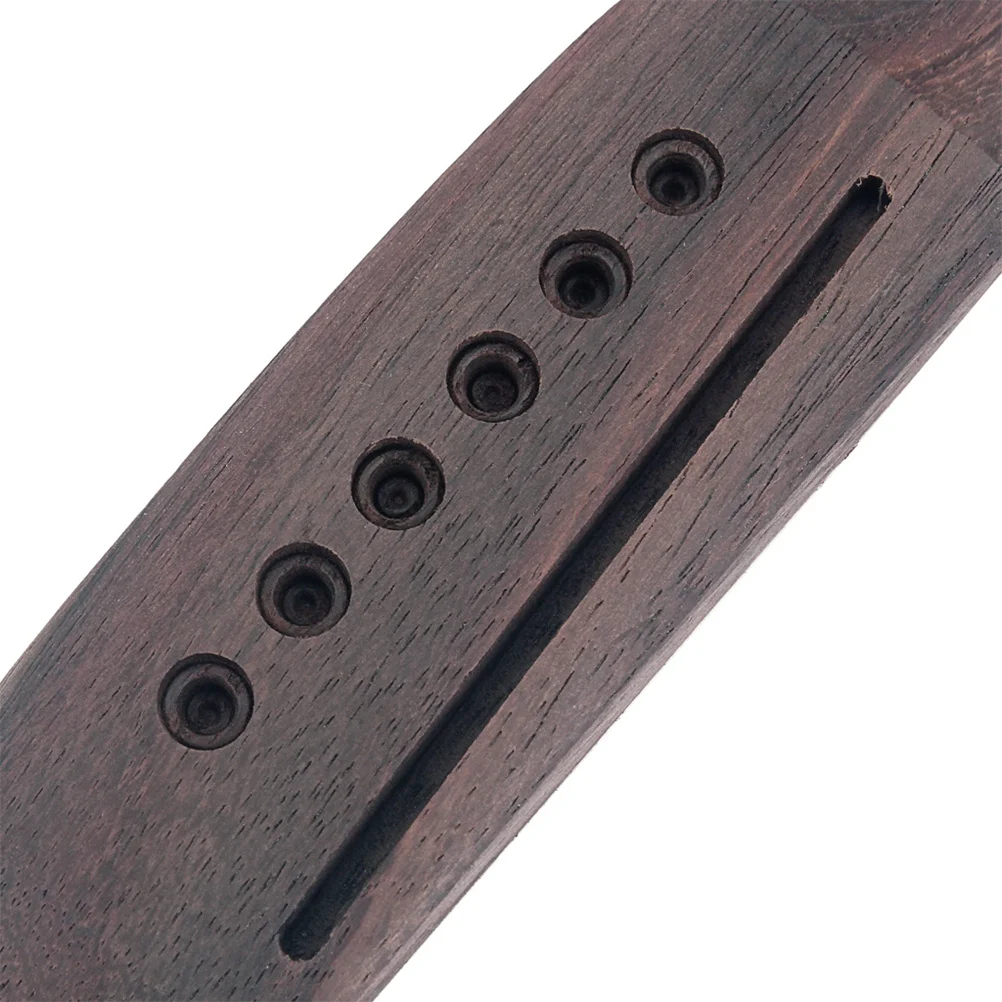 

6 Strings Rosewood Acoustic Guitar Bridge Slotted Saddle for Folk Classical Easy Mounting Vintage Style Replacement Parts Go207