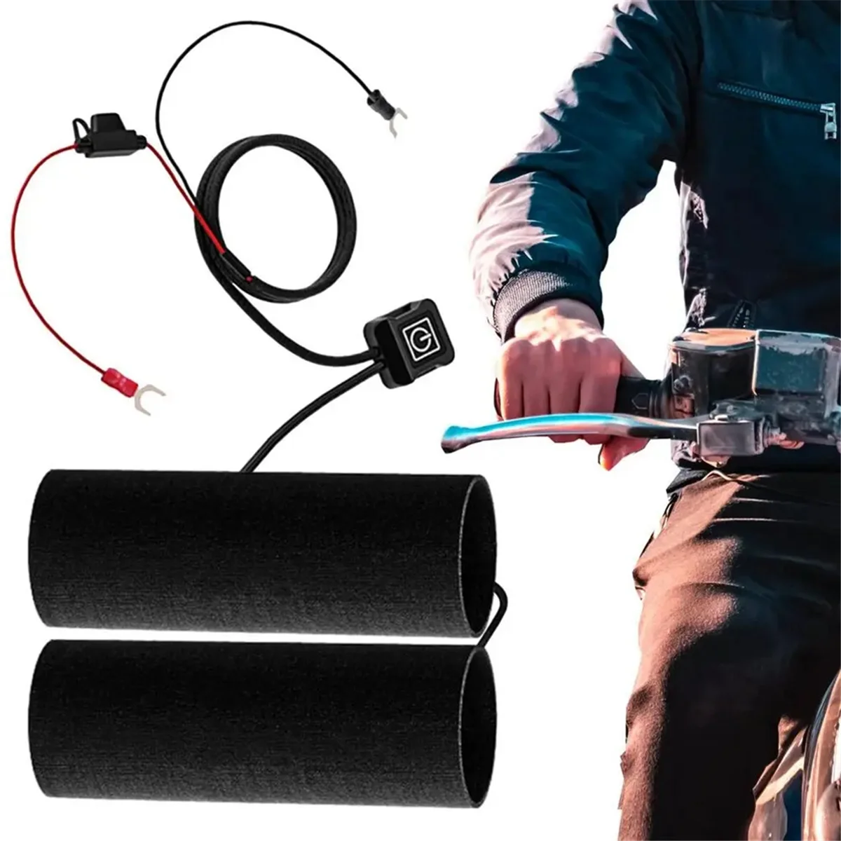 AD41-Elektroroller-Heizgriff, 12 V, 3 Gänge, wasserdicht, Thermo-Lenkerheizung, Wärmer für Motorräder