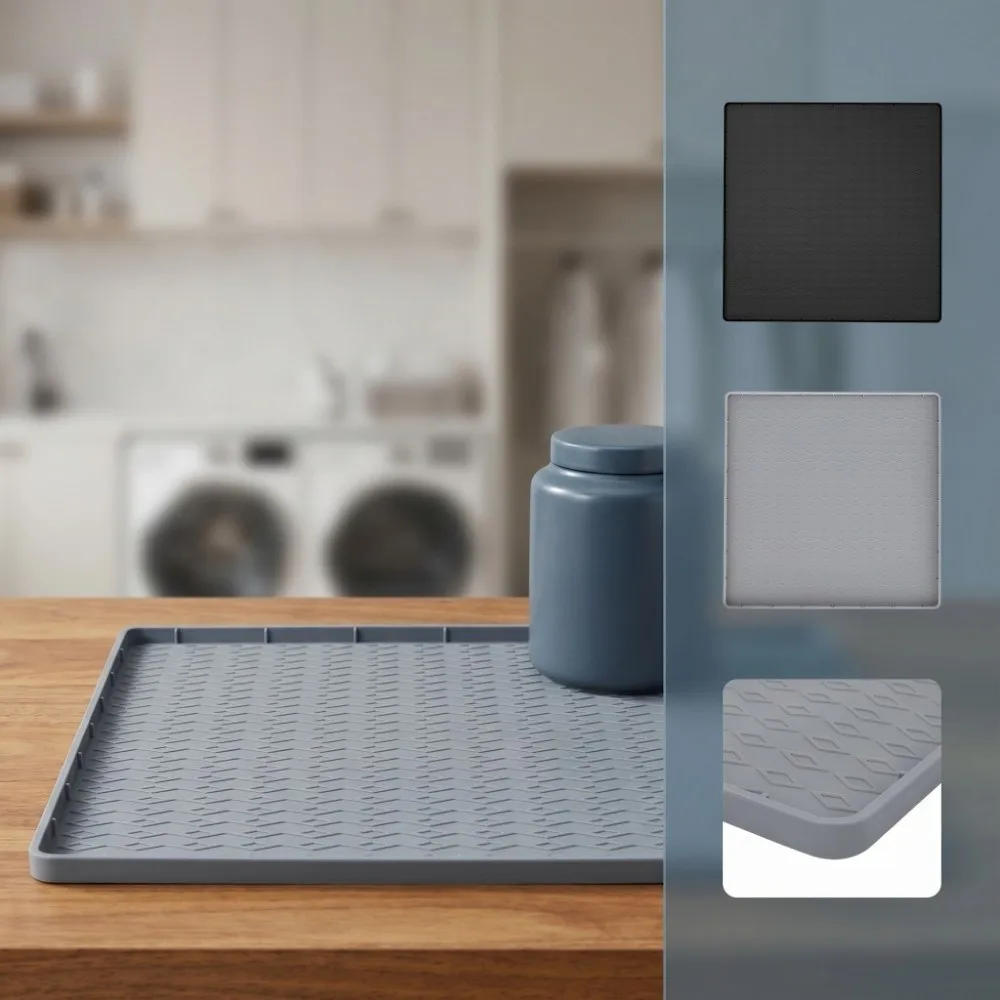 

Non-Slip Washing Machine Protector Mat Dust-Proof Thickened Washer and Dryer Top Protector Mat Waterproof Easy To Clean