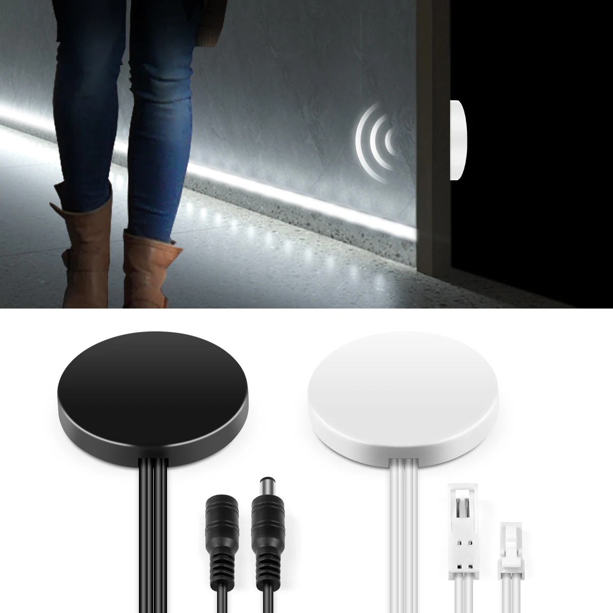 PIR Motion Sensor LED Light Switch Penetrating Wood 20mm Human Body Inductive for Corridor Stair Cabinet Closet Night Lamp