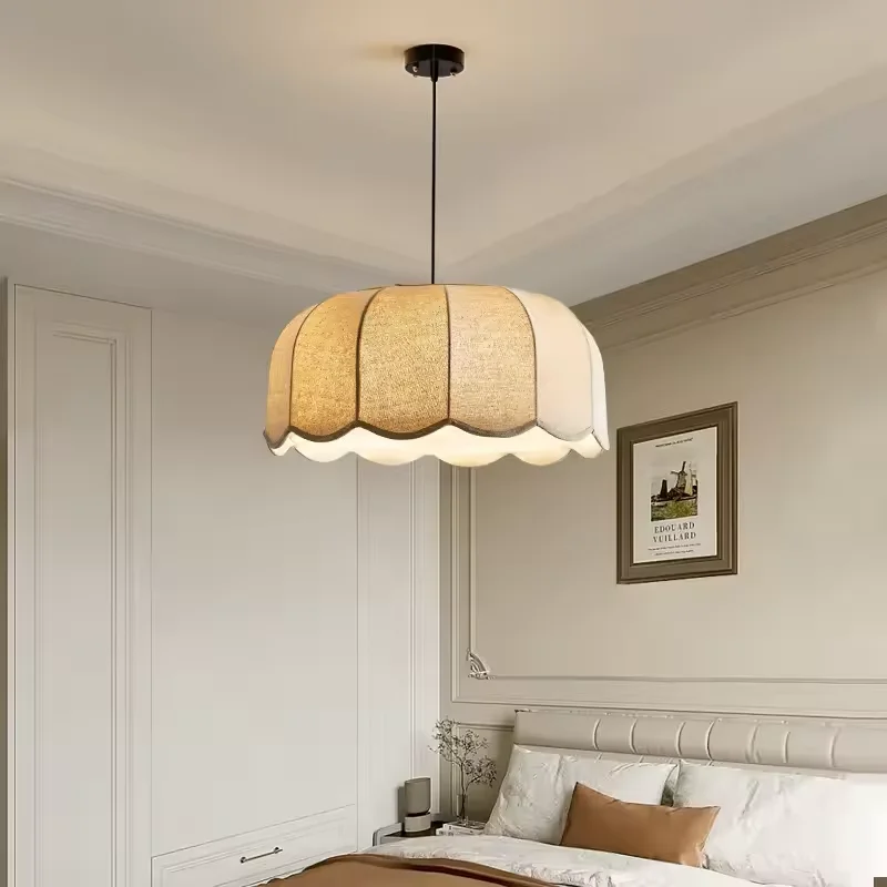 60CM Fabric Pendant Light Nordic Lustre Bedroom Loft Restaurant Ceiling Chandelier Decoration Lighting Hanging Lamp Fixtures