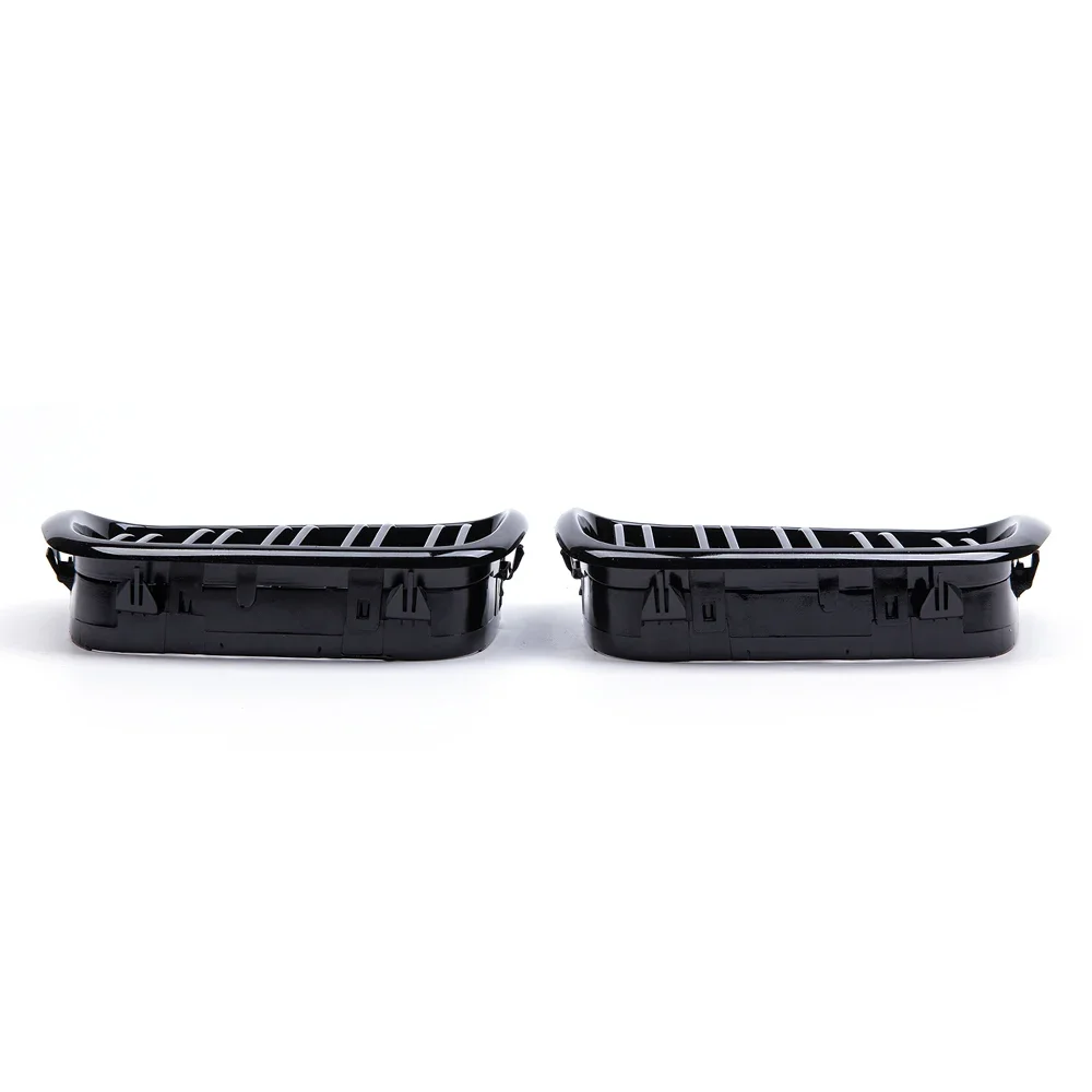 Gloss Black Car Front Bumper Hood Kidney Racing Grill  Dual Slat Grilles For BMW E39 5-Series 525 528 99-03 Accessories