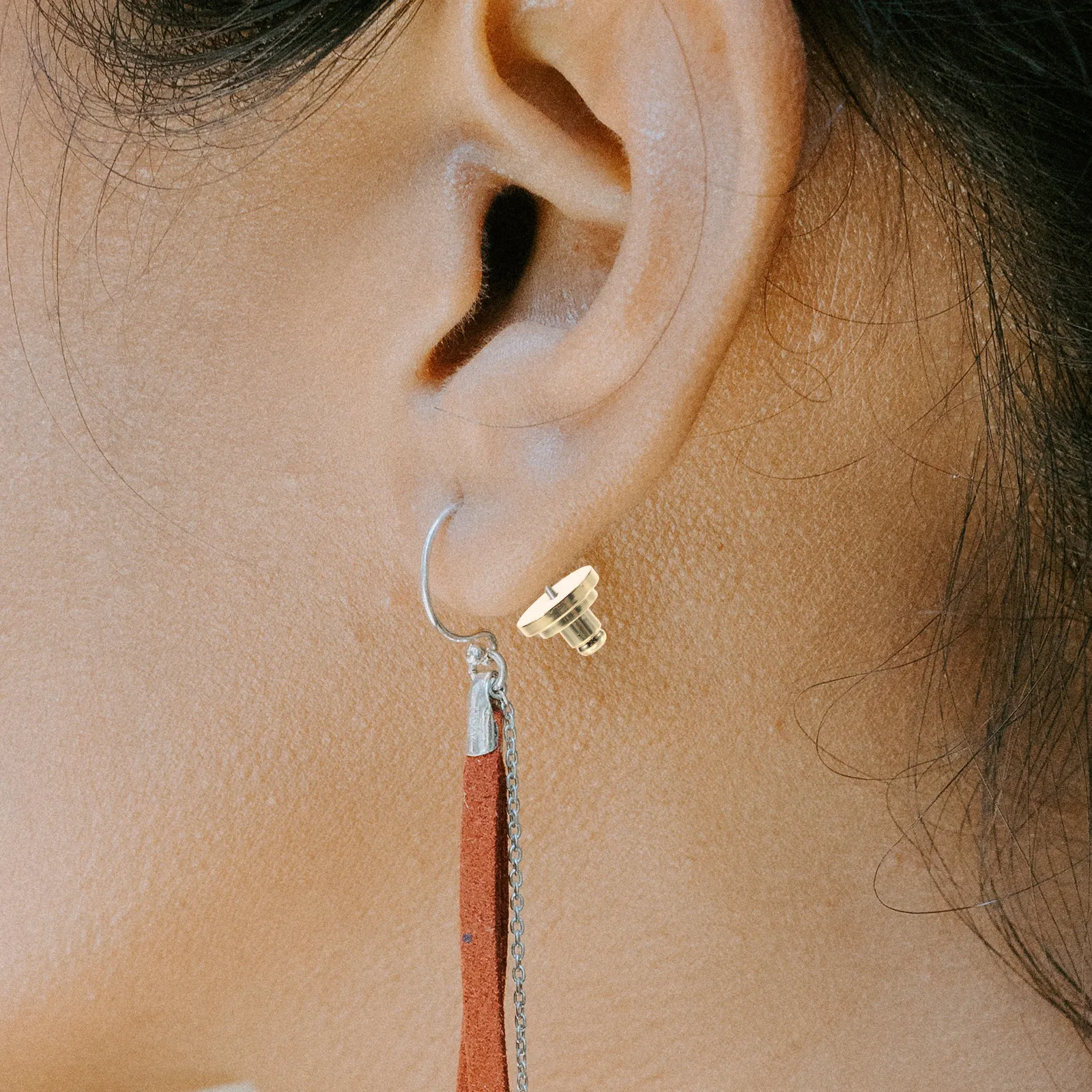 Electroplated Brass Earring Backs Antidroop Design Locking Flat Back Support for Heavy Earrings Comfortable Secure Fit