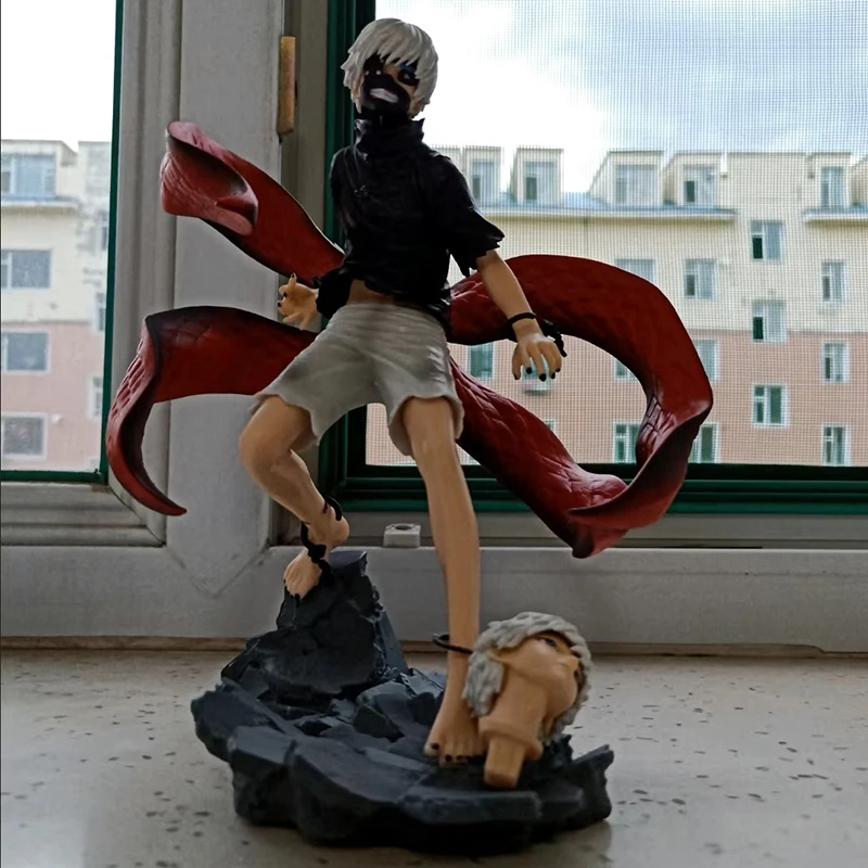 Mainan Model Figur Anime Tokyo Ghoul Masker Kelabang Hadiah Ulang Tahun Patung Karakter Kartun Kaneki Ken Dapat Diubah Wajah Kelabang