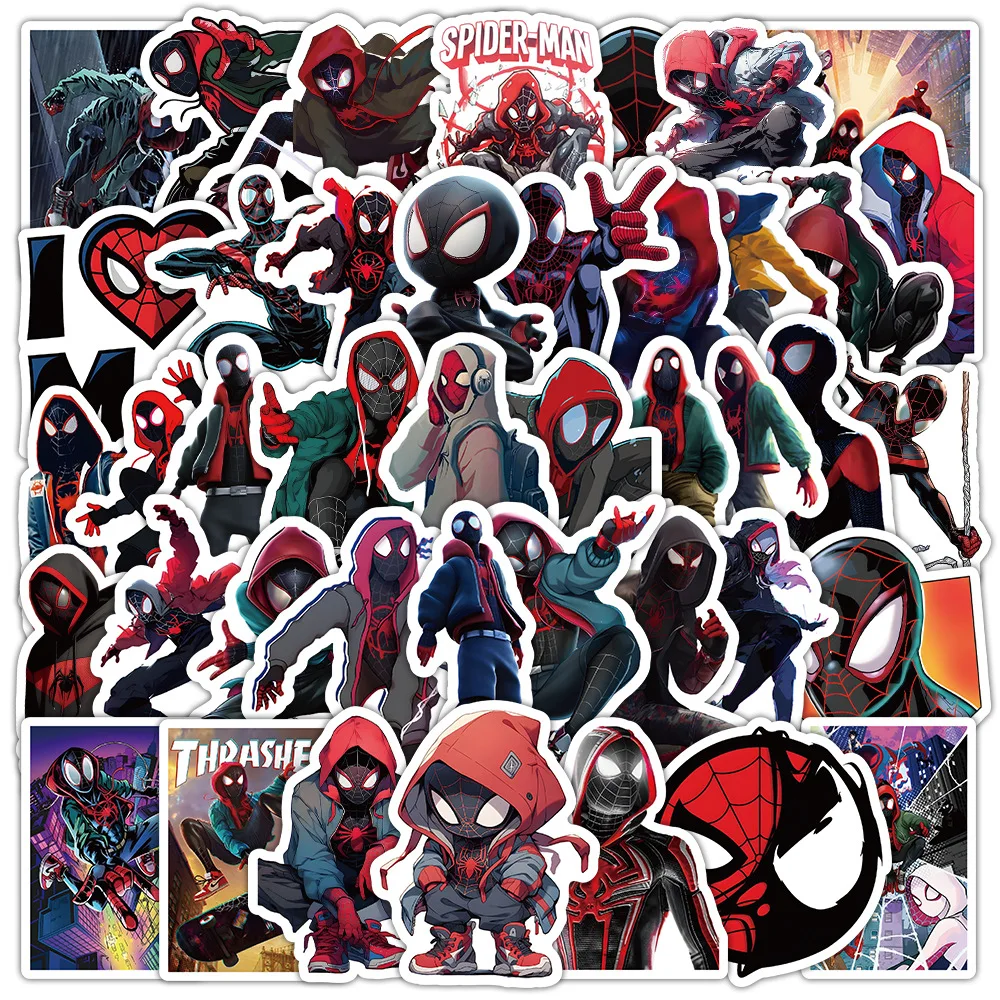 10/30/50PCS Disney Cool Spider Man Sticker Marvel Super Hero Personalized Graffiti DIY Scrapbook Water Cup Guitar Decal Kids Toy