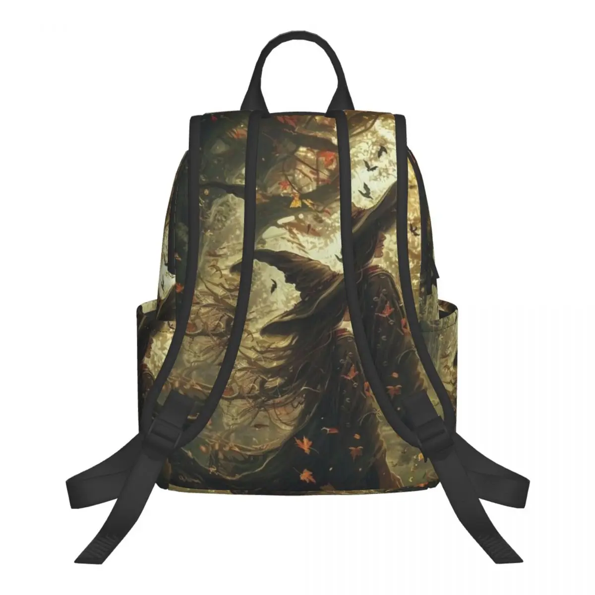 Enchanted Forest Witch Student Backpack School Bag Hiking Travel Daypack for Boys Girls Bookbag Shoulder Bags