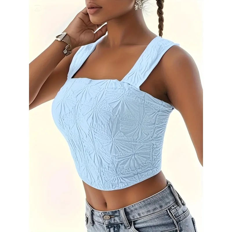 Chaleco de talla grande 1XL-5XL nuevo de verano para mujer, chaleco a la moda de Color sólido, Top, chaleco cómodo informal para mujer