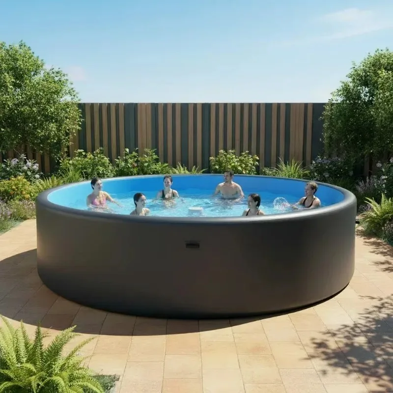 

Custom 5 x 1.2m Inflatable Swimming Pool—a Large, Frame-free Round Pool Ideal for Home Backyards and Resorts