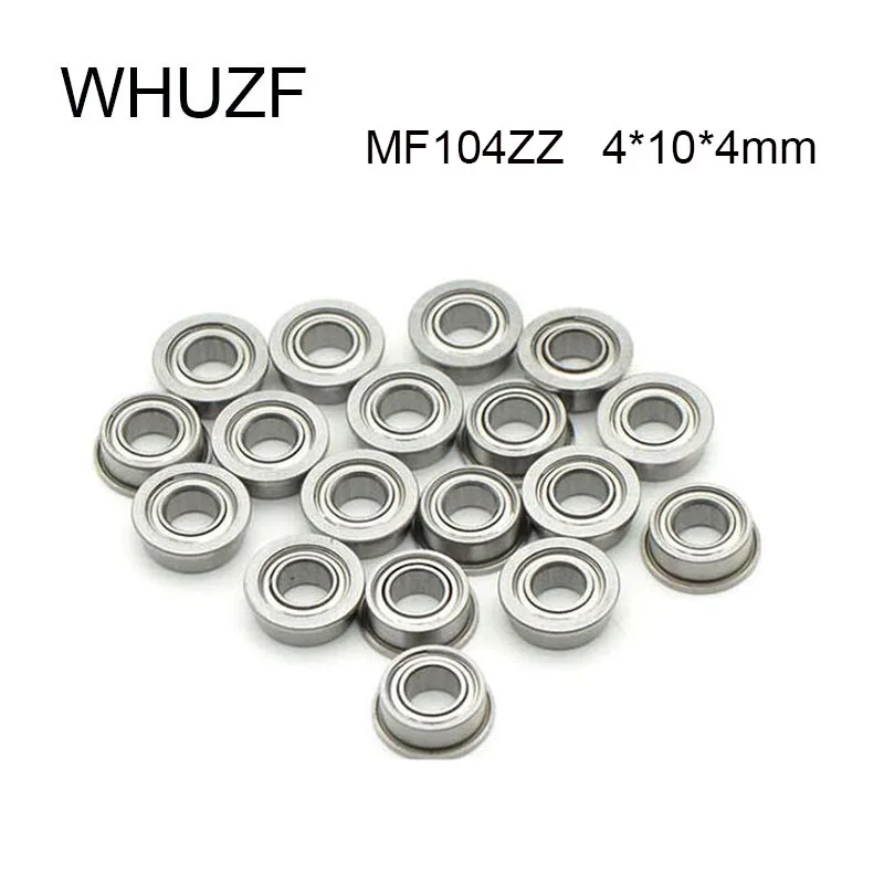 

MF104ZZ Flange Bearing 4x10x4 mm 20/50/100PCS ABEC-3 Miniature Flanged MF104 Z ZZ Ball Bearings WHUZF