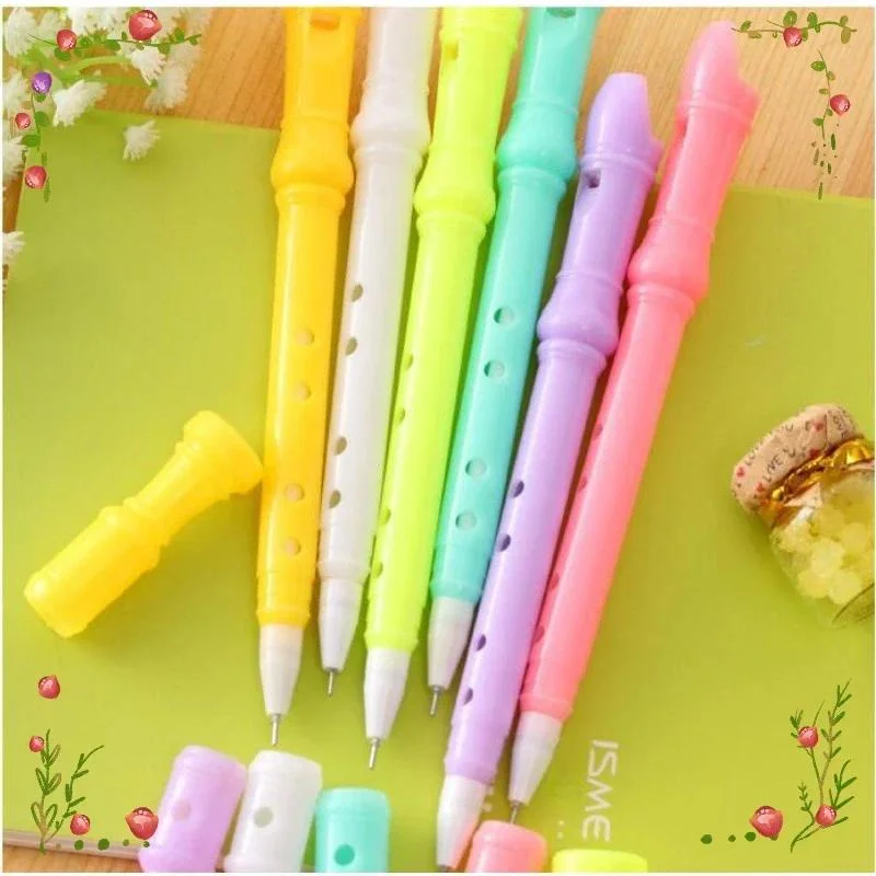 

24 Pcs Creative Flute Modeling Gel Pens Set Cartoon Student Gift Kawaii Stationery School Supplies