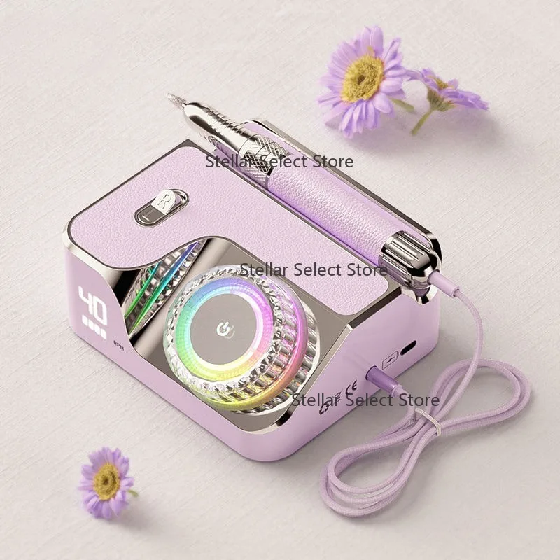 NEW Professional 40000RPM Brushless Nail Drill Premium Cordless High Speed Nail Drill Machine No Noisy Nail File Drill