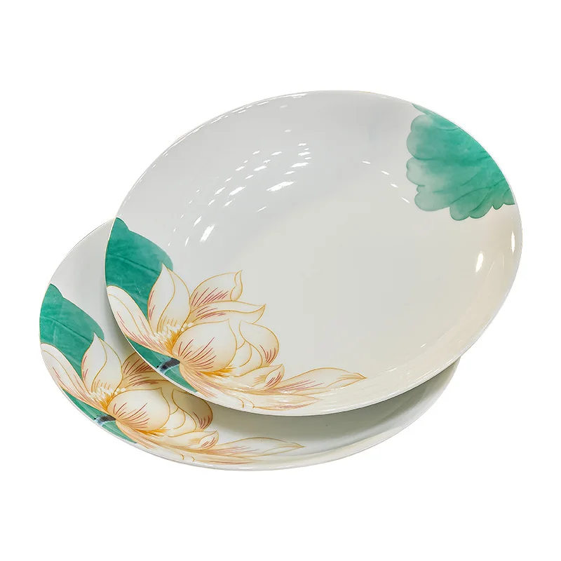 Color dish set gift high white porcelain high temperature tableware dish set full set