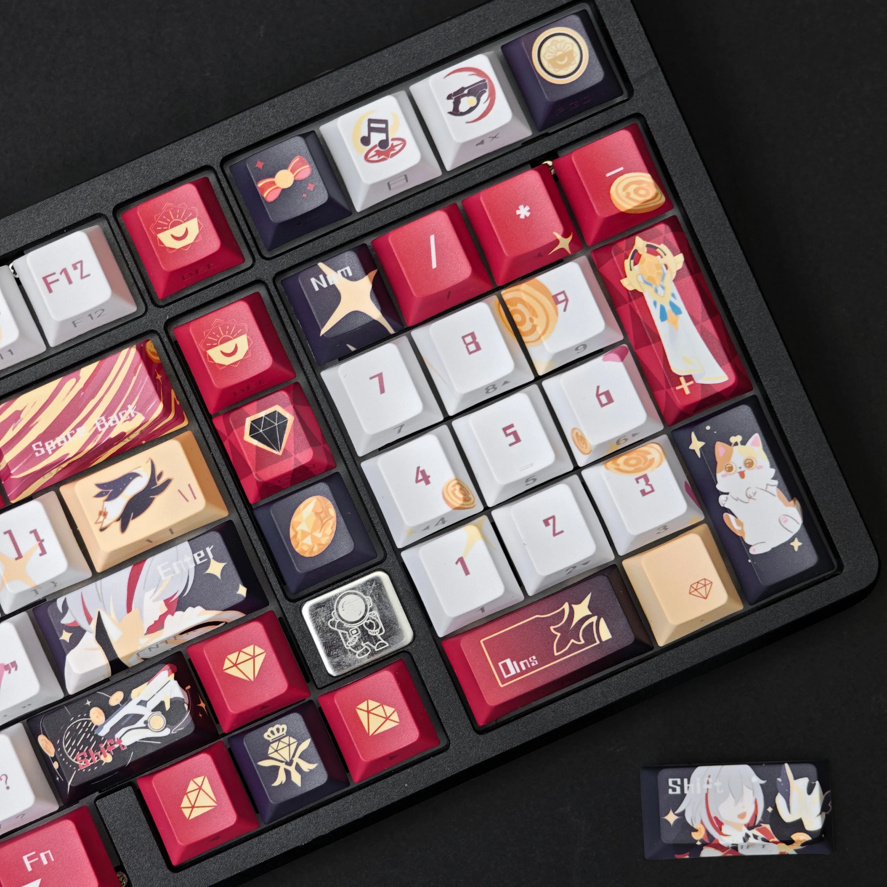 MAIMOOO Honkai: Star Rail Topaz Keycap Cherry Profile PBT Thermal Sublimation Custom Anime Game Keycaps for Mechanical Keyboard