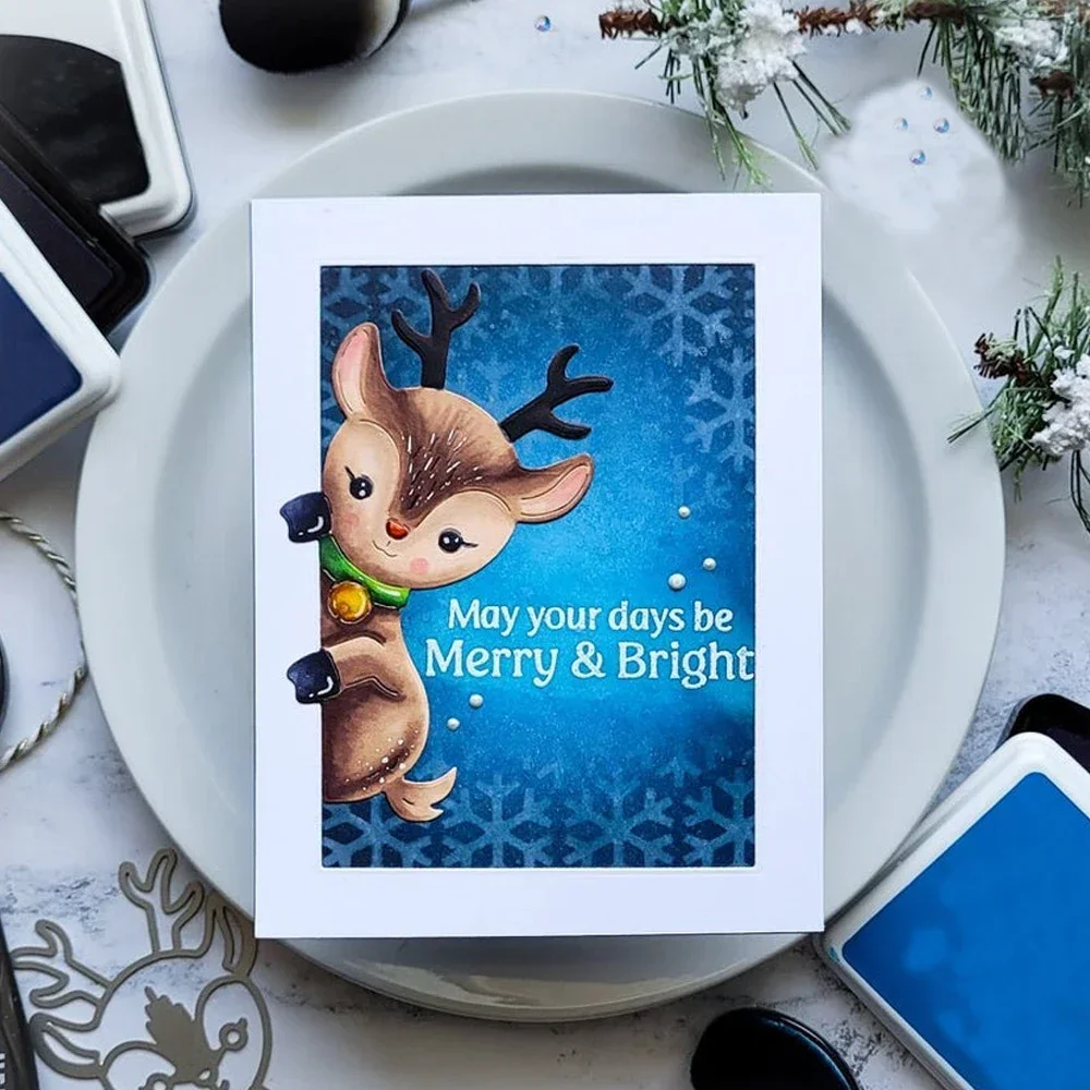 عيد الميلاد تطل قزم الرنة المعادن قطع يموت الشتاء أصدقاء البطريق ثلج يموت DIY بها بنفسك سكرابوكينغ بطاقة الحرفية صنع #2