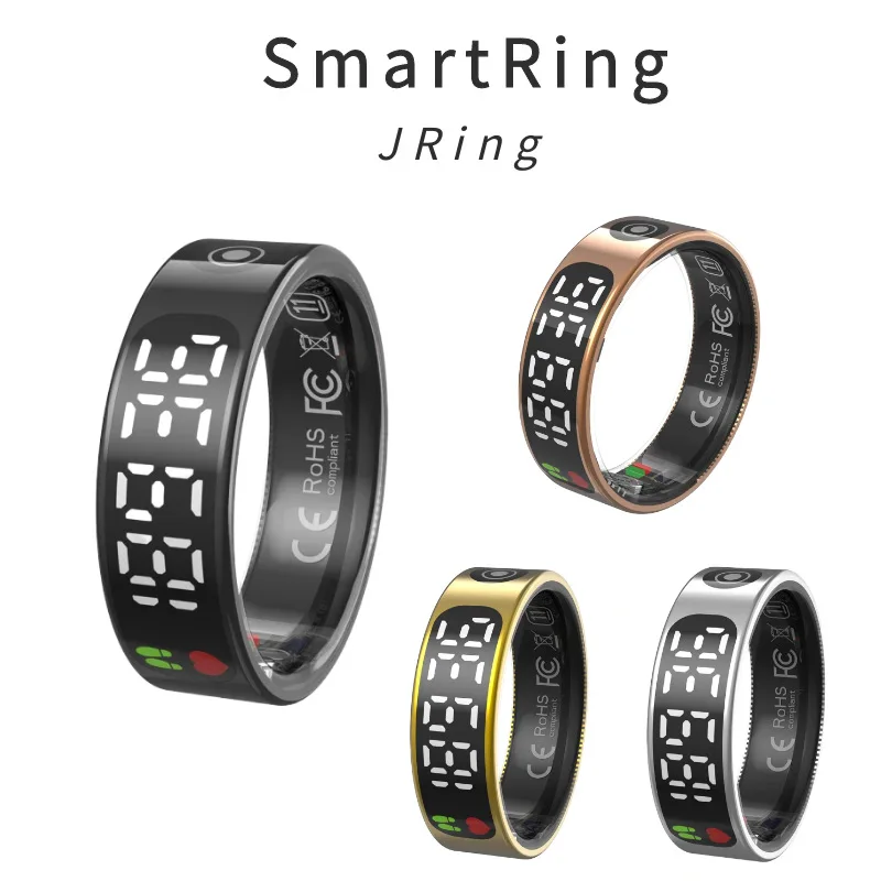 SmartRing Digital heart rate HRV blood oxygen monitoring Gesture page turning exercise step counting Bluetooth smart ring