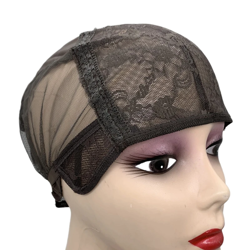 

Double layered lace Wig Cap with Adjustable stretch fabric Caps Wig For Making Wig Comfortable Base for Wig Construction