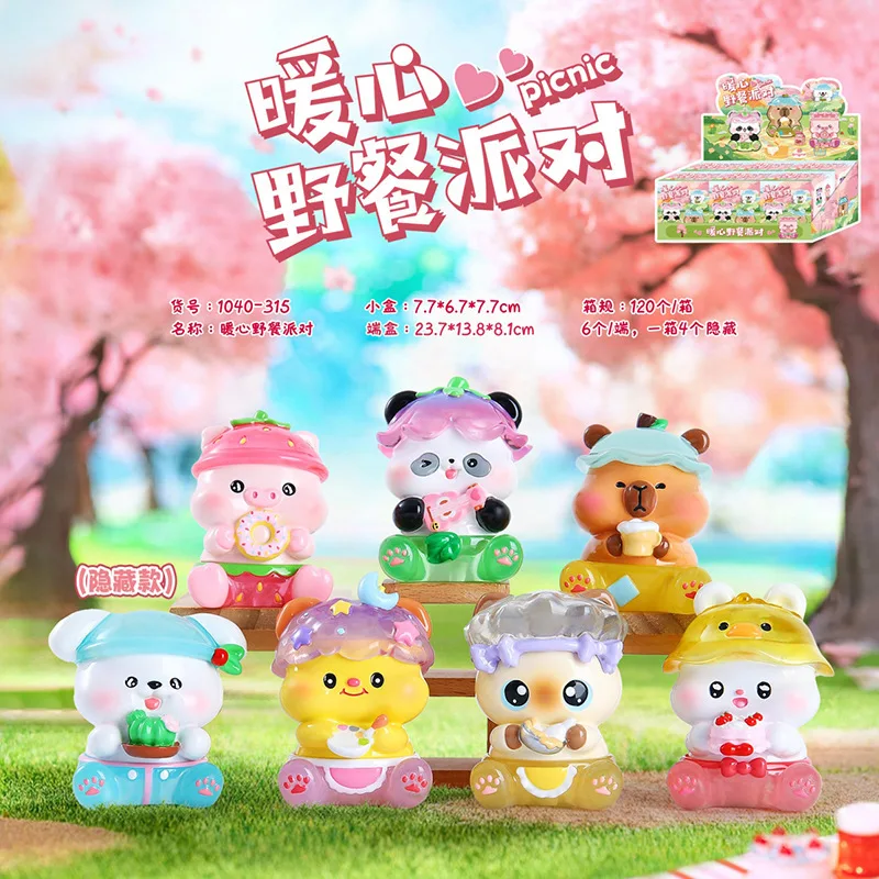

Cute Pet Warm Picnic Party Blind Box Trendy Play Decoration Desktop Decorations Children'S Toys Surprise Small Gifts Wholesale