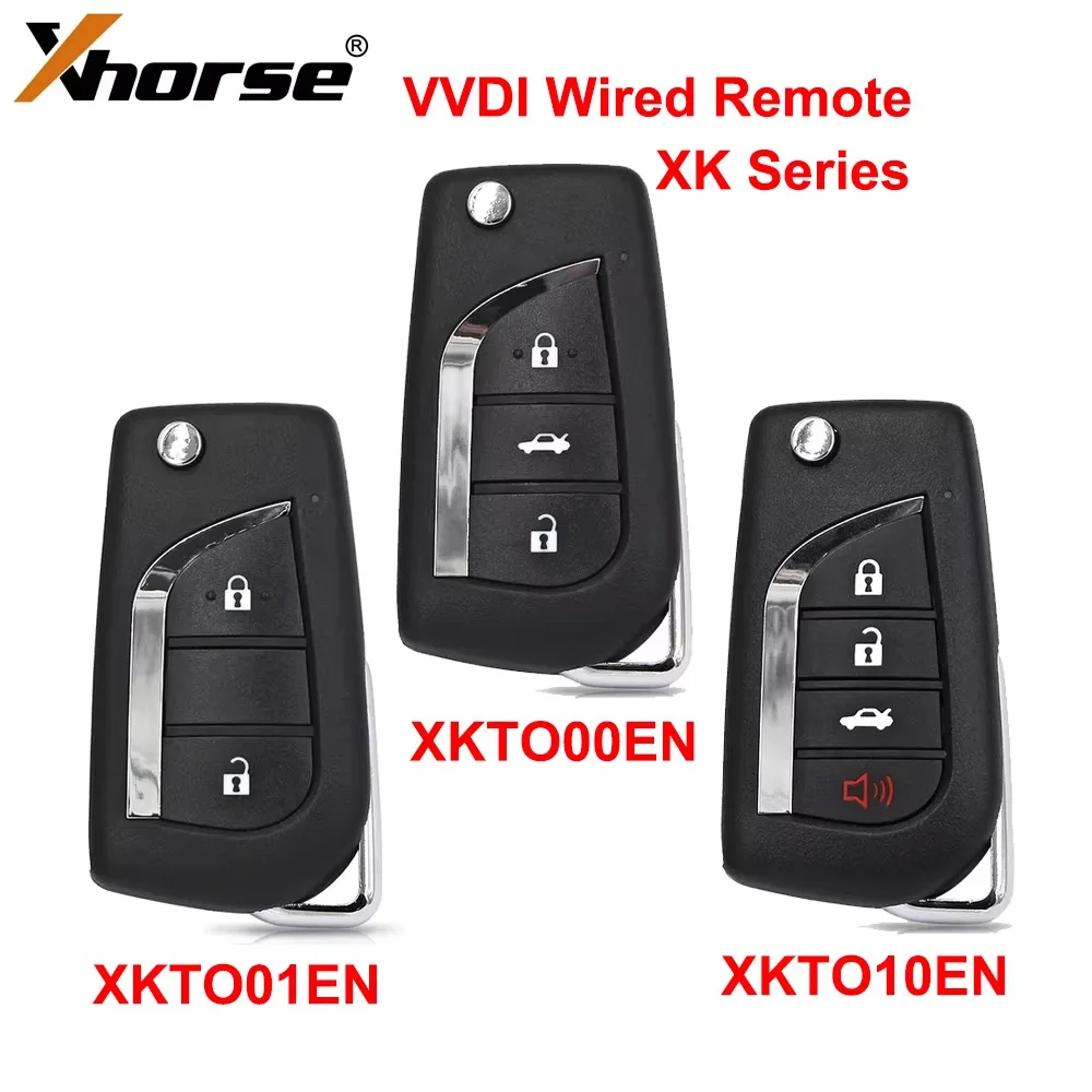 Оригинальный проводной дистанционный ключ Xhorse VVDI, 1 шт., 5 шт., серия XK, XKTO00EN, XKTO01EN, XKTO10EN для VVDI2, Toyota Style, XKTO00, XKTO01, XKTO10