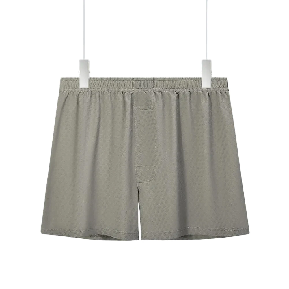 Elastic Waist Trunks Men Boxers Night Wear Daily Use Classic Style Flat Corner Design Lightweight Material For Daily Wear