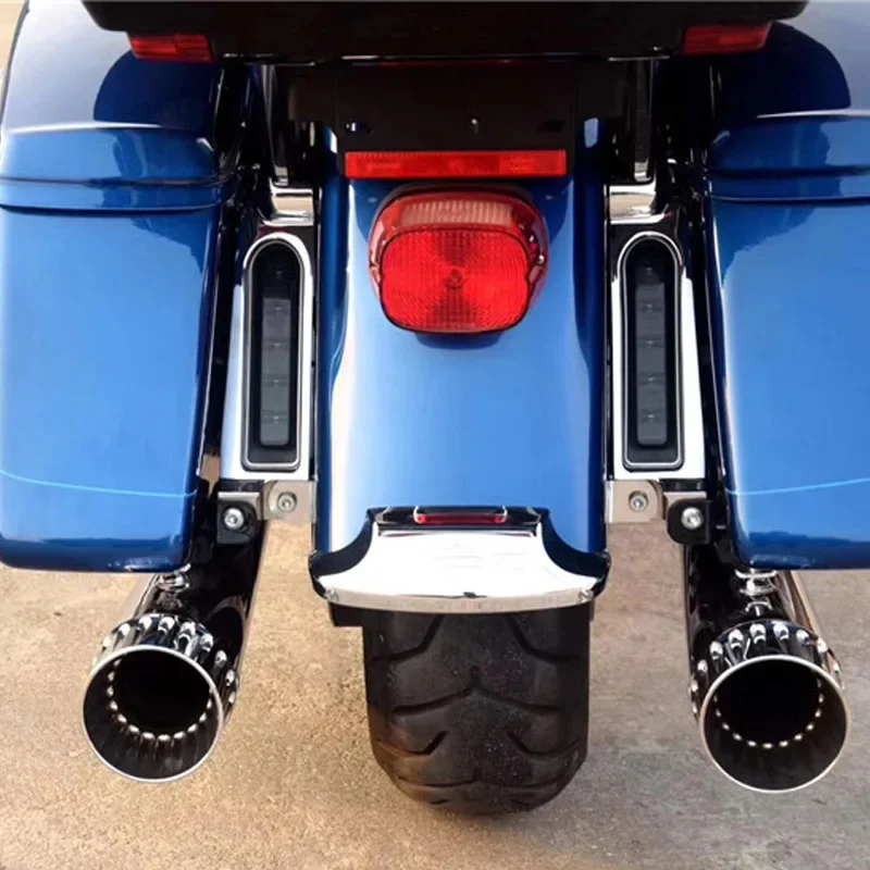 Motorcycle Staggered Shortshots Exhaust Pipes Fit For Harley Touring Electra Glide Road Glide Street Glide Road King 00-2024