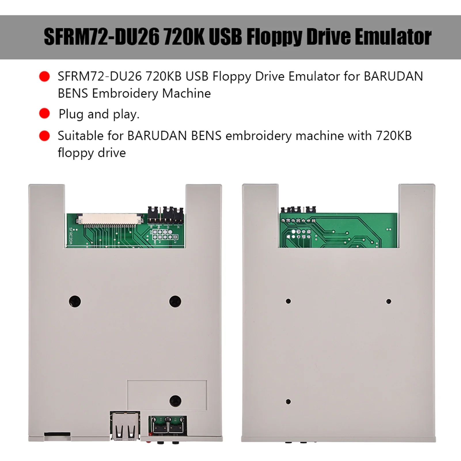 Floppy USB Emulator SFRM72-DU26 720K USB Floppy Drive Emulator for BARUDAN BENS Embroidery Machine USB Emulator 720 USB Emulator