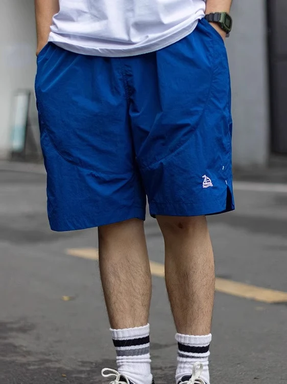 

Men's Casual Retro Workwear Qui Dry Sports orts Summer Outdoor Functional Loose Straight Five-Quarter Pants