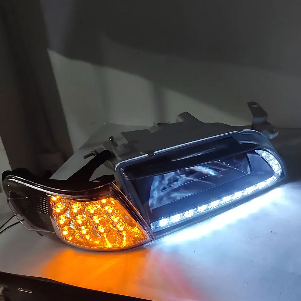 

Car Headlights Modifying LED Head Lamp For Toyota Corolla AE100 AE104 AE109 1992 to 1995 A Pair Black