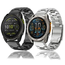 QuickFit Watch Band for Garmin Fenix 8 E 7 7X Pro 22mm 26mm Titanium Alloy Strap Enduro 3 2 Epix Gen 2 / Pro Descent G1 Bracelet