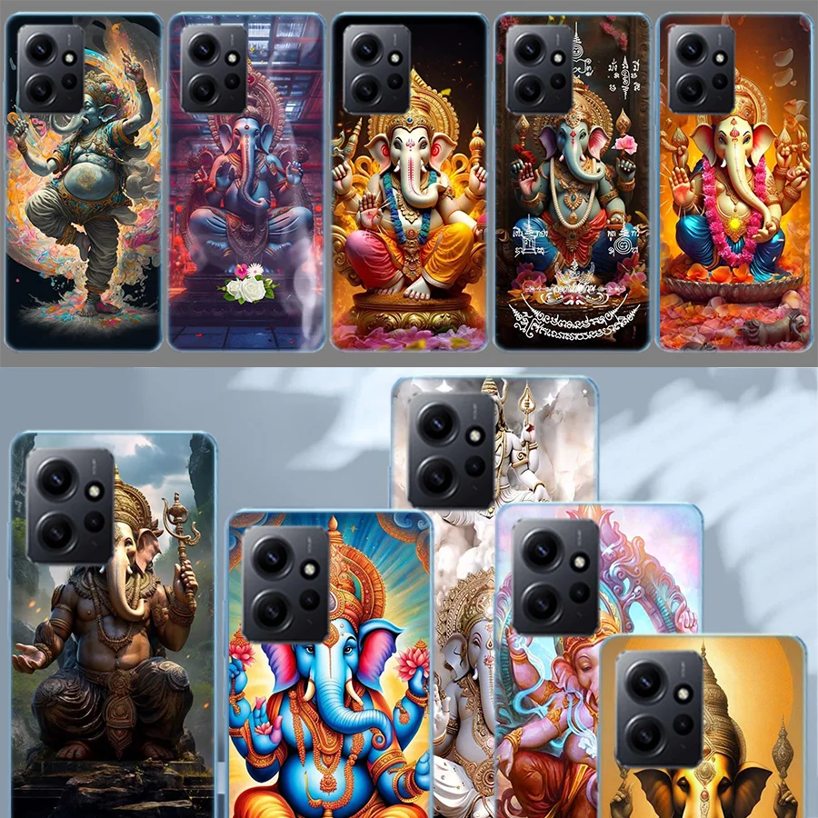 Ganesh lord Luxury Phone For Xiaomi Redmi Note 13 Pro 5G Plus 12 12C 10 10A 10C 9 9A 9C 9T 8 8A K60 K70 Pro 10X S2 7 7A 6 6A Cov