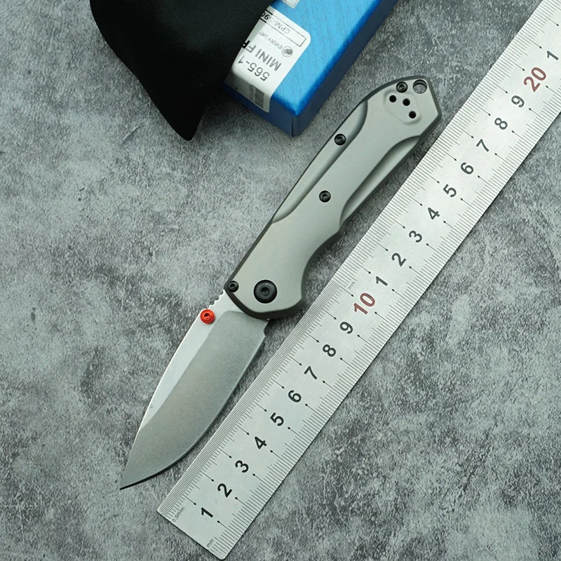 LEMIFSHE 565 Mini Freek S90V Blade Titanium Alloy Handle Outdoor Camping Survival Kitchen Multifunctional EDC Tool Folding Knife