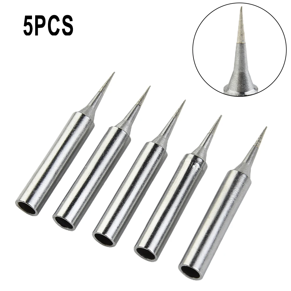 Pratical Nice Soldering Tips Soldering tips Heat Resistant Pure Copper Replacement 5PCS Tools 900M-T-I Pure copper