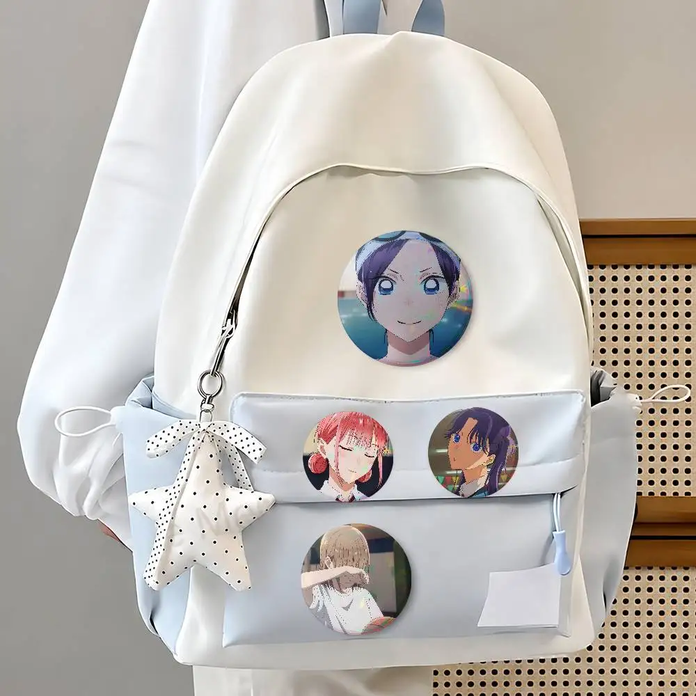 B-Blue Bos-x Cute Cool Round Pin Badge Set For Anime Game Music Cartoon Fans Backpack Denim Jacket Hat Decoration