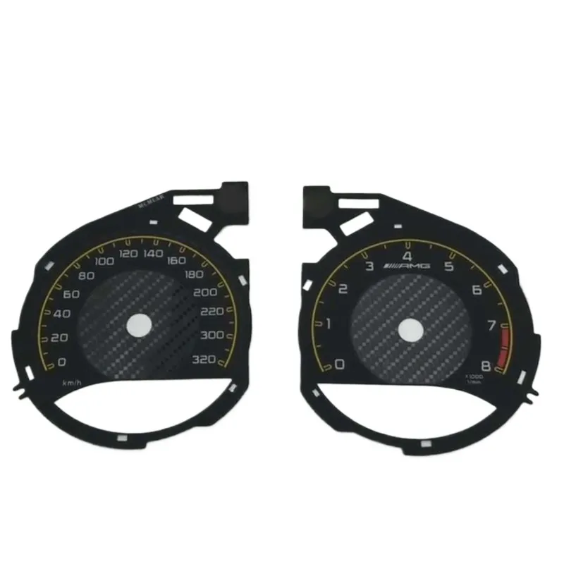 

For Carbon Fiber Benz C-Class C63 GLC Dashboard W205 Meter 320 Speed AMG Meter Paper Competition Sports Technology Yellow