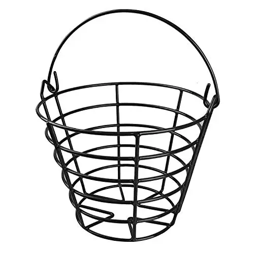 

Black Plastic Coated Metal Wire Golf Ball Basket for Practice Range 50 Balls Set Golf Accessories