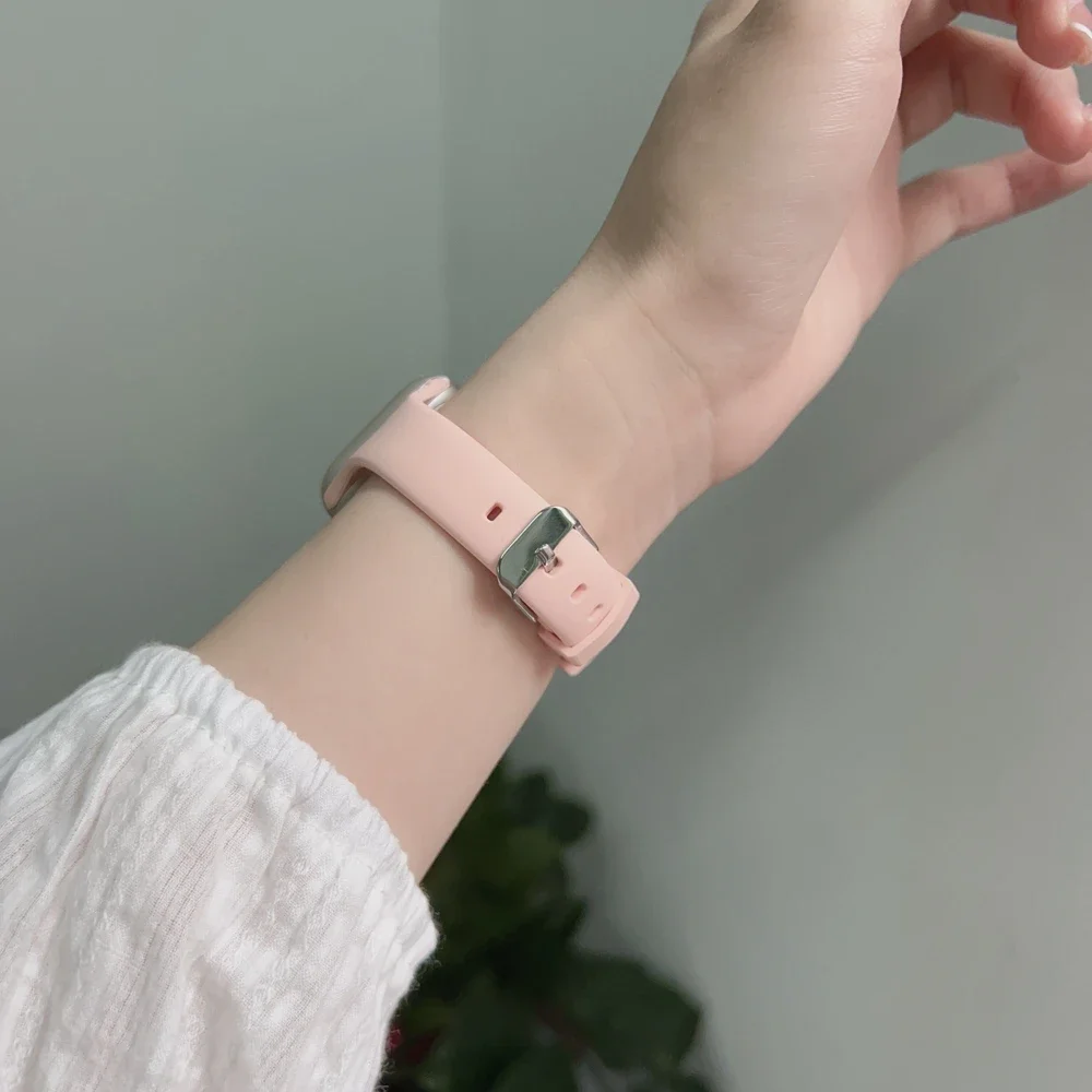 Bonita correa de silicona para mujer serie Ultra 10/9/8/7 6 38mm 40mm 41mm 42mm 44mm 45mm 46mm para Apple Watch 49mm