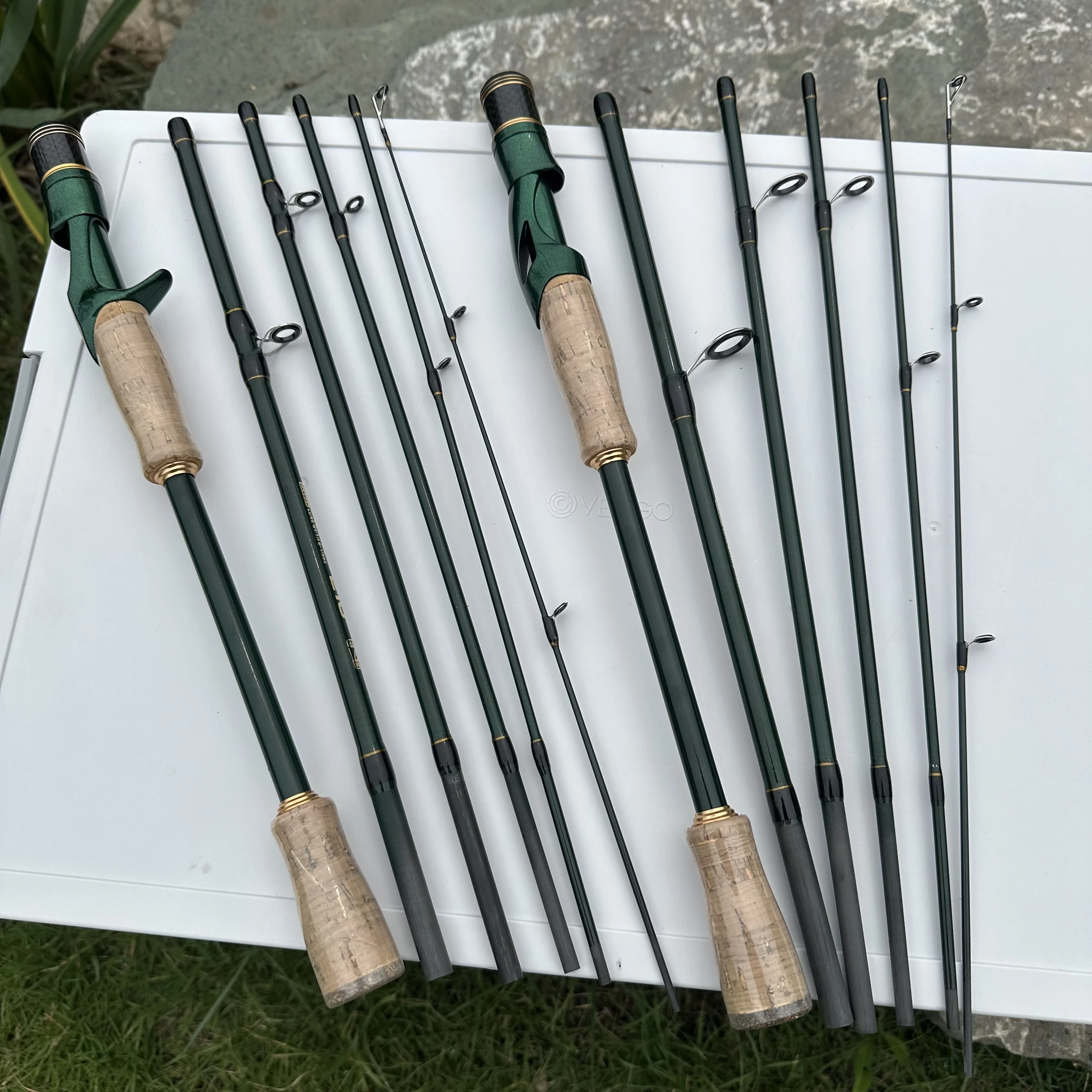 Caña Baitcasting Carbono 6 secciones – Pesca mar y roca 2,4m - imagen 4