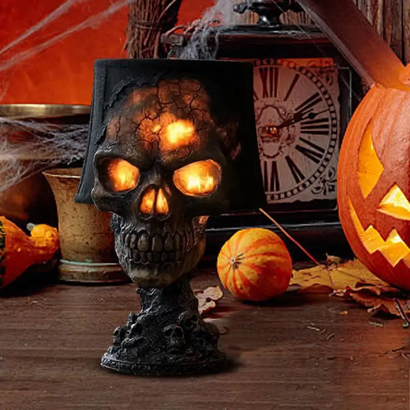 

Halloween Gothic Skull Lamp volcanic Stone Skull Lamp Skeleton Halloween Decorations Skeleton Halloween Desktop Decorations