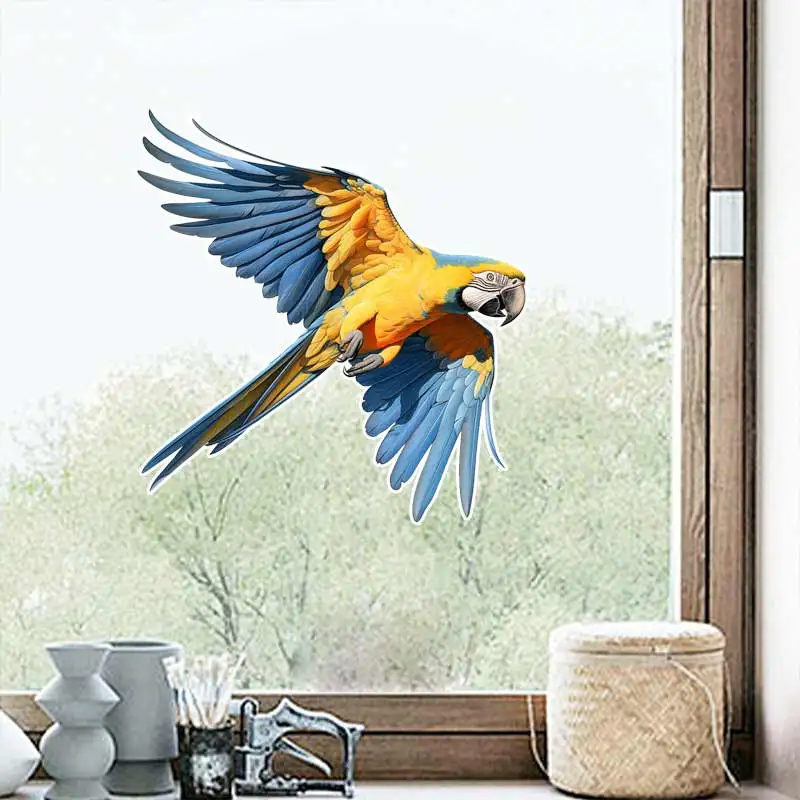 Macaw Animal Wall Stickers Living Room Sofa Background Decoration Wallpaper For Home Decor Room Art Decals Sticker M1146