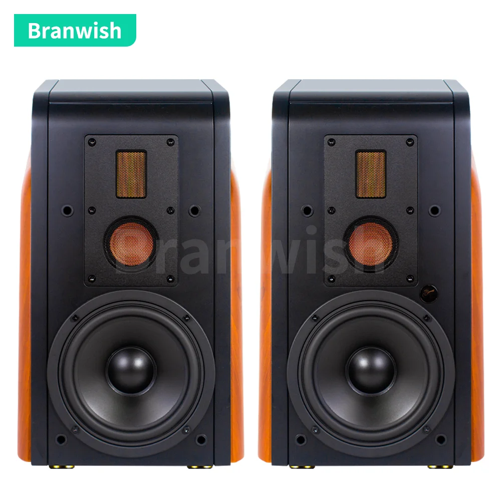5.0 Bluetooth Speaker 6.5 Inch Active Audio HiFi 3-way Bookshelf Loudspeaker OPT COAX Input For Home Theater Computer TV System