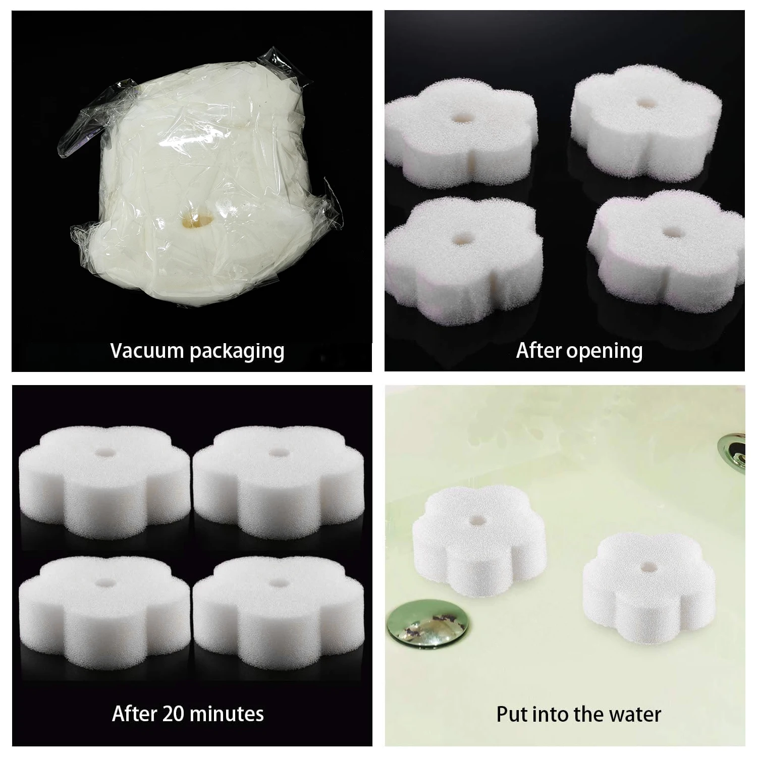 24pcs, Oil Absorbing Scum Sponge, Cleaning Sponge For Pool Accessories, Swimming Pool And Spa, Flower