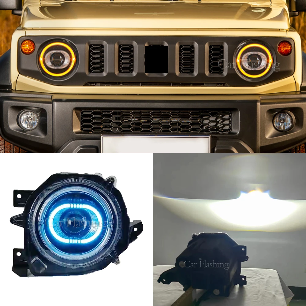 2 Fari Anteriori A LED Per Suzuki Jimny 2018-2020 – DRL E Indicatori Di Direzione, Gruppo Ottico Blu, Plug And Play